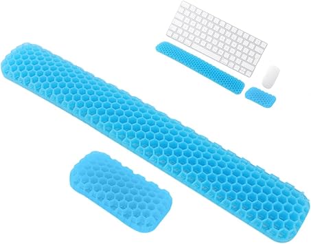 Keyboard Wrist Rest - Keyboard Wrist Pad and Mouse Pad Wrist Support | Desk Mouse Pad with Non-Slip Base Honeycomb Wrist Rest Mouse Pad Set Computer Accessories for Computer Accessories