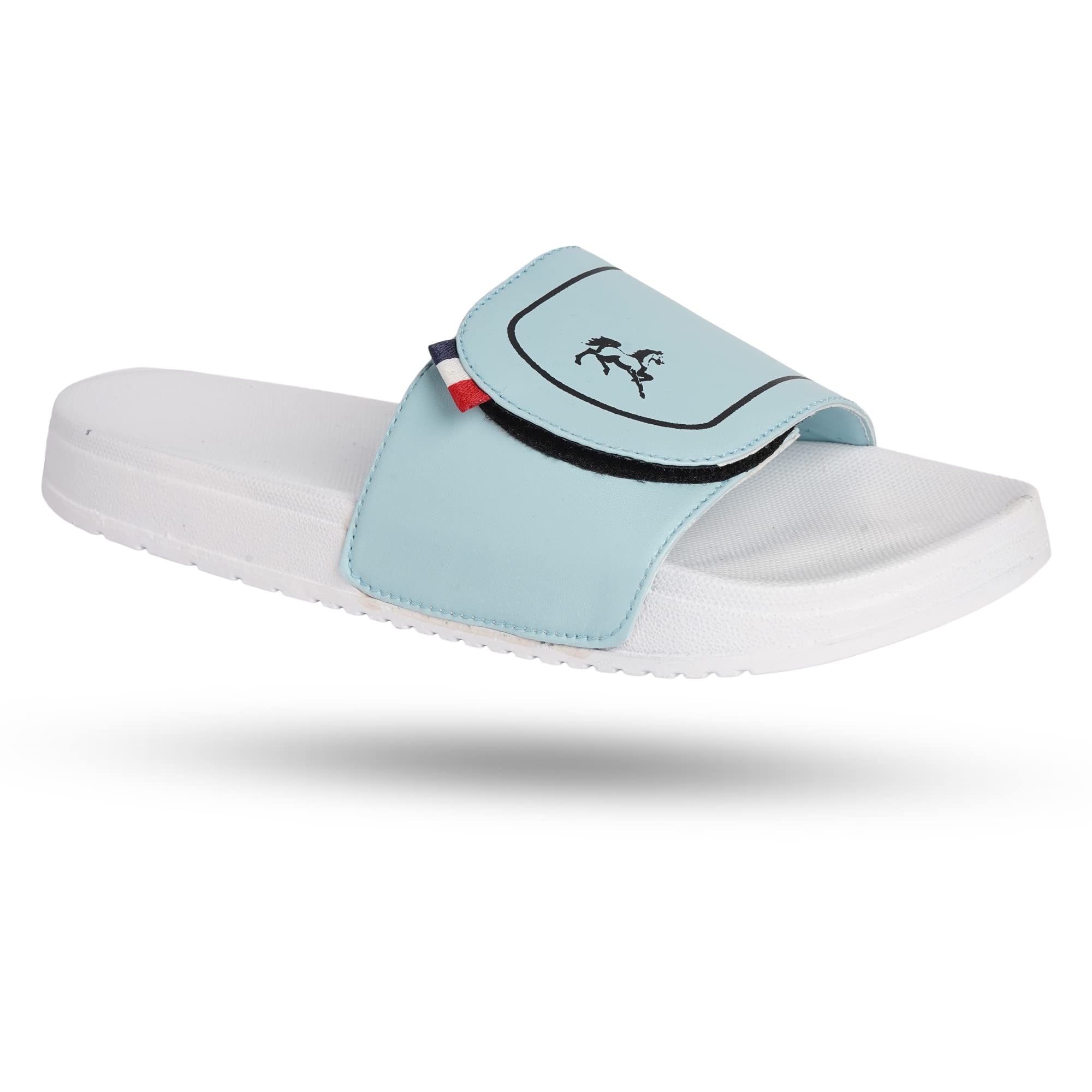 pery-pao Mens Comfort Sliders Grey, Sky Blue, Black, White, peach, Neon Green, Olive Green Boys Flip-Flops-picture-30