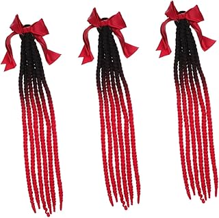 FAVOMOTO 3 Pçs Rabo De Cavalo Tranças Ornamento Da Motocicleta Capacete Adorno Capacete Trança Peruca Capacete Peruca De Cabelo Ventosa Capacete Cabelo Capacete Tranças Capacete Trança