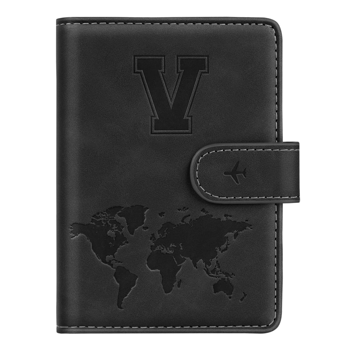 Passport Holder Wallet Cover Personalized Letter A-Z Travel Wallet RFID Blocking Passport Cover Wallet Case for Travel Passport Book Holders for Women