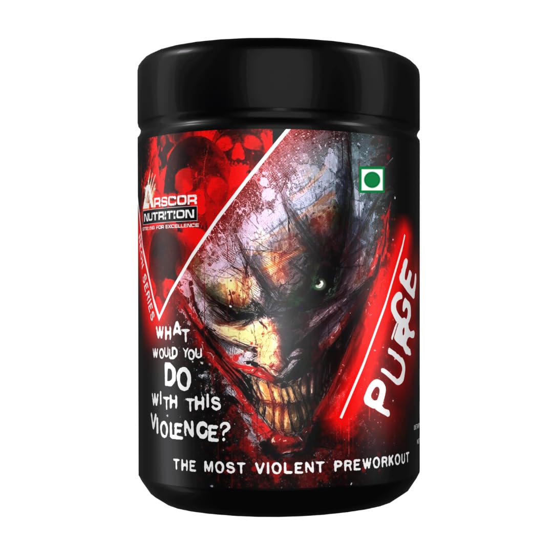 Arscor's Purge Pre Workout Supplement for Energy, Focus & Pump | Pre Workout Powder with Caffeine, Citrulline, Beta-Alanine | Gym Performance Booster for Men & Women (300 gm, Litchi)-image-39