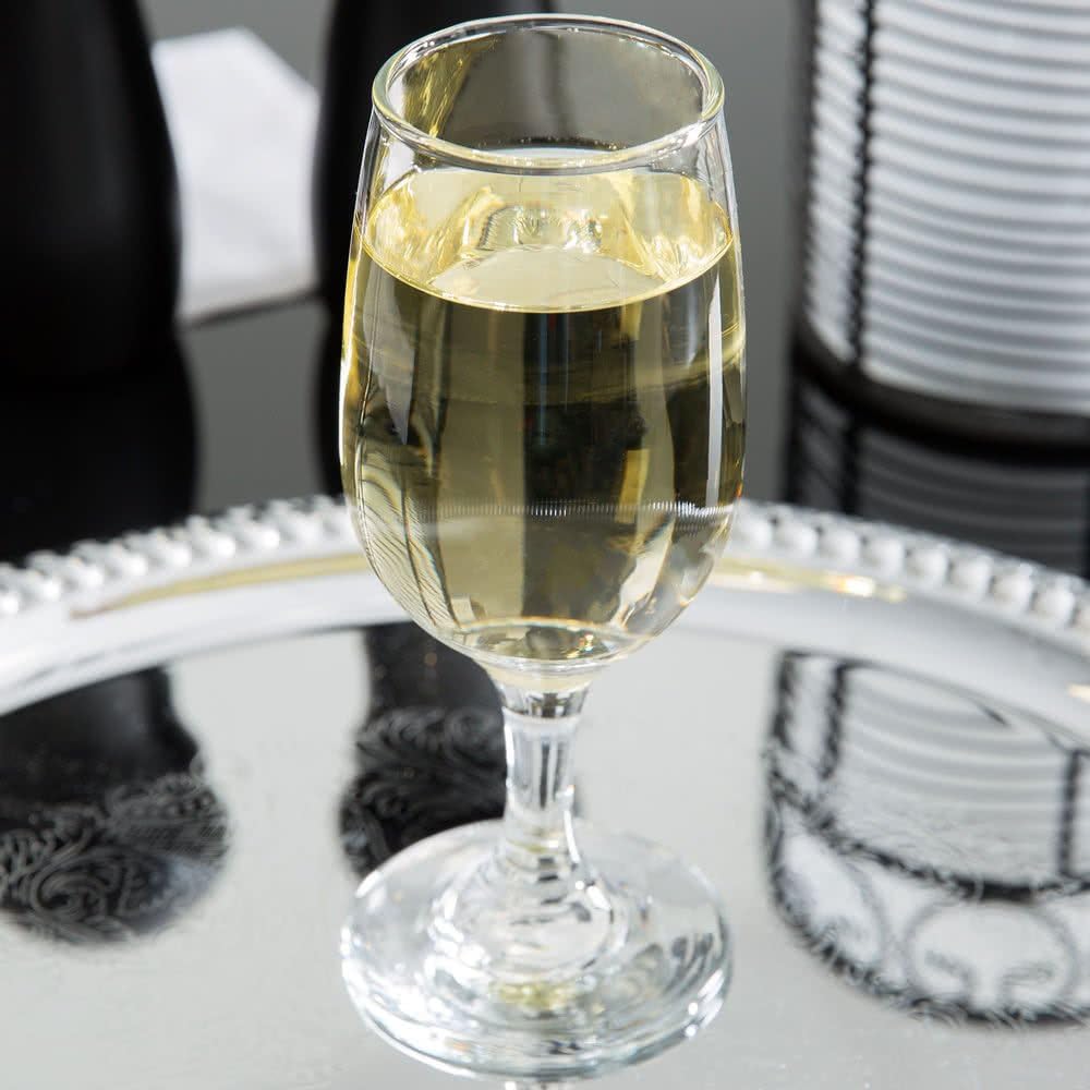 Set of 4 Happy Hour Supplies 6.5 oz Tall Wine Glass w/Signature Cocktail Picks