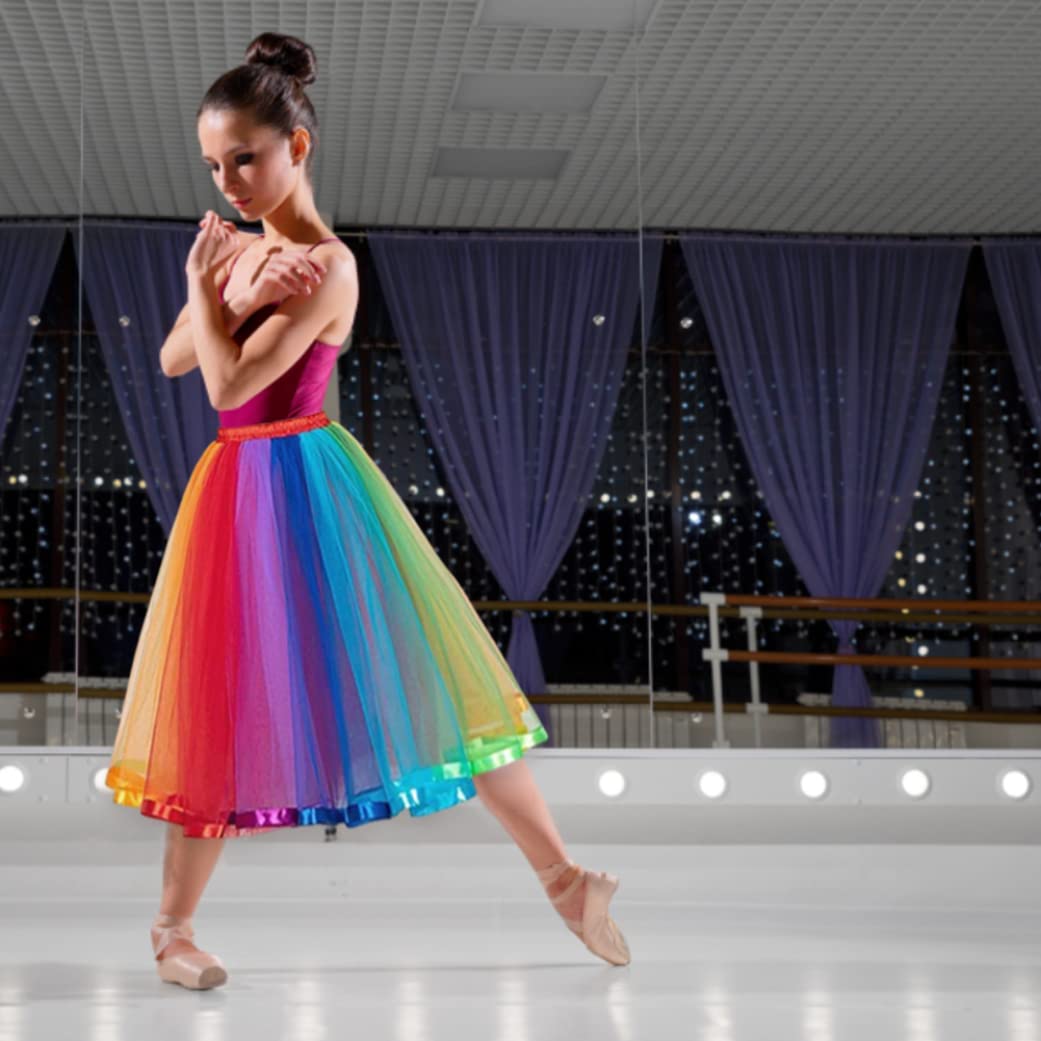 Costume Arcobaleno LGBTQ Pride Donna - Set Completo Con Gonna Tulle, Guanti, Calze E Accessori Per Feste - Foto 7