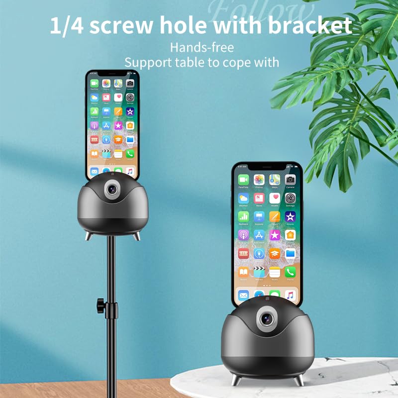 DRAVINA Al Face Tracking Phone Holder, 360° Rotation Face Body| Gesture