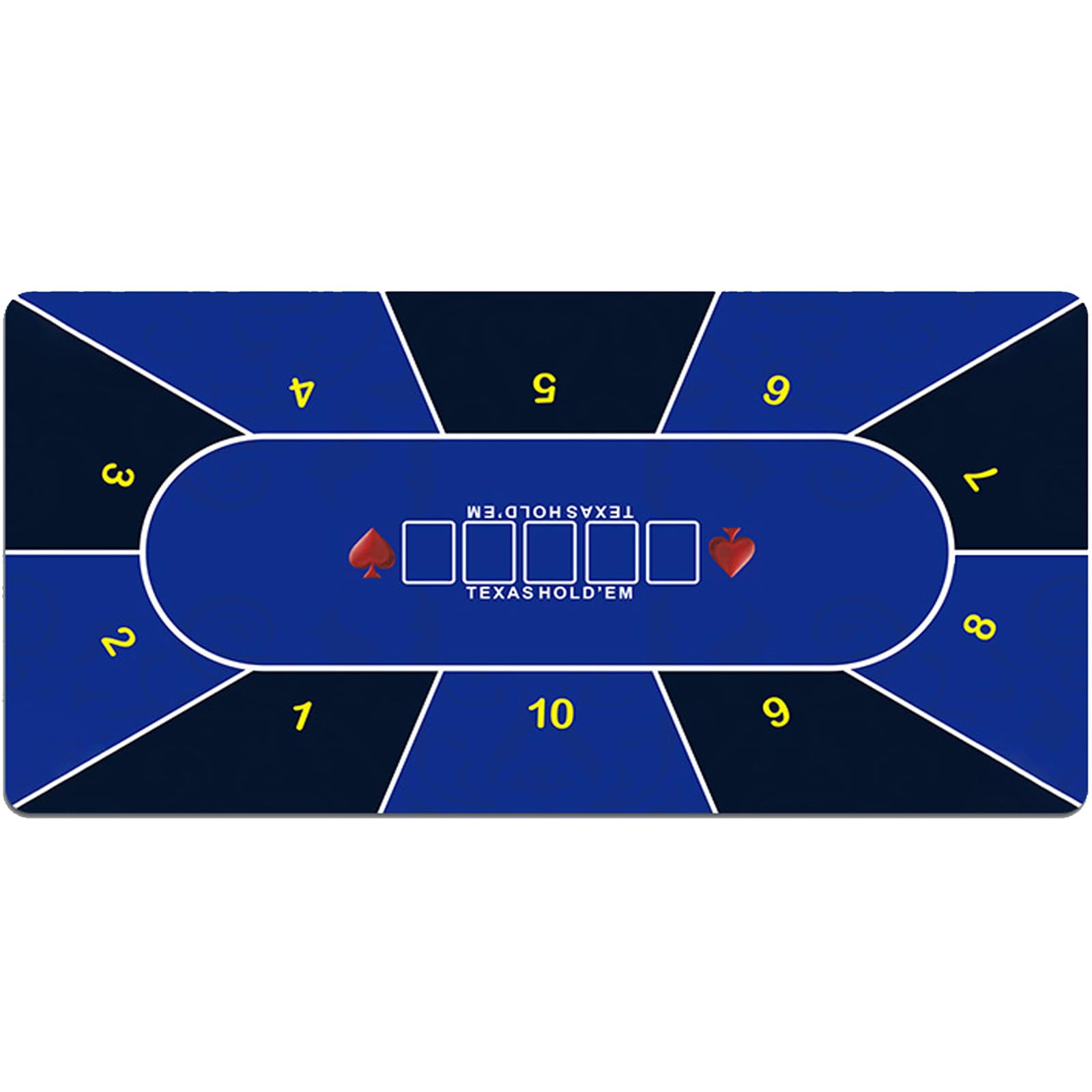 Plateau de Table de Poker Portable, Texas Poker Tapis en Caoutchouc Art Déco Mise Page Impression Réduction du Bruit Multisize Multicolore(002,240 * 120CM)