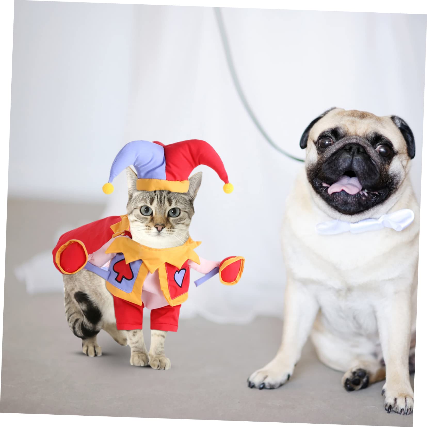 BESPORTBLE 3sets Costume Per Animali Domestici Stile Cartone Animato Abbigliamento Decorativo Per Cani e Gatti Comodo e Lavabile Per Compleanni e Servizi Fotografici