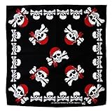 Bandana aus 100% Baumwolle Piraten Kopftuch Bandana Halstuch Totenkopf