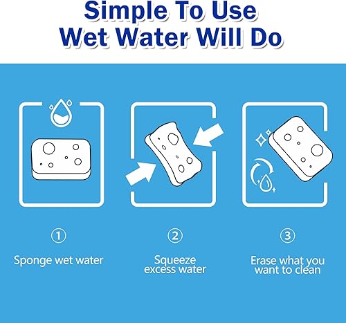 Miniatura 2 de Borrador de esponja mágica, paquete de 100 esponjas de melamina a granel, esponjas multifuncionales de limpieza para el hogar, para cocina, muebles,