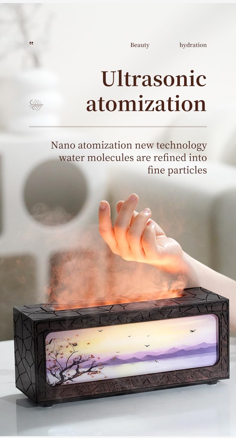 Diffusore di oli essenziali per aromaterapia, 7 colori, diffusore di oli essenziali per aromaterapia, 250 ml, umidificatore ad ultrasuoni con timer per casa, camera da letto, ufficio, yoga