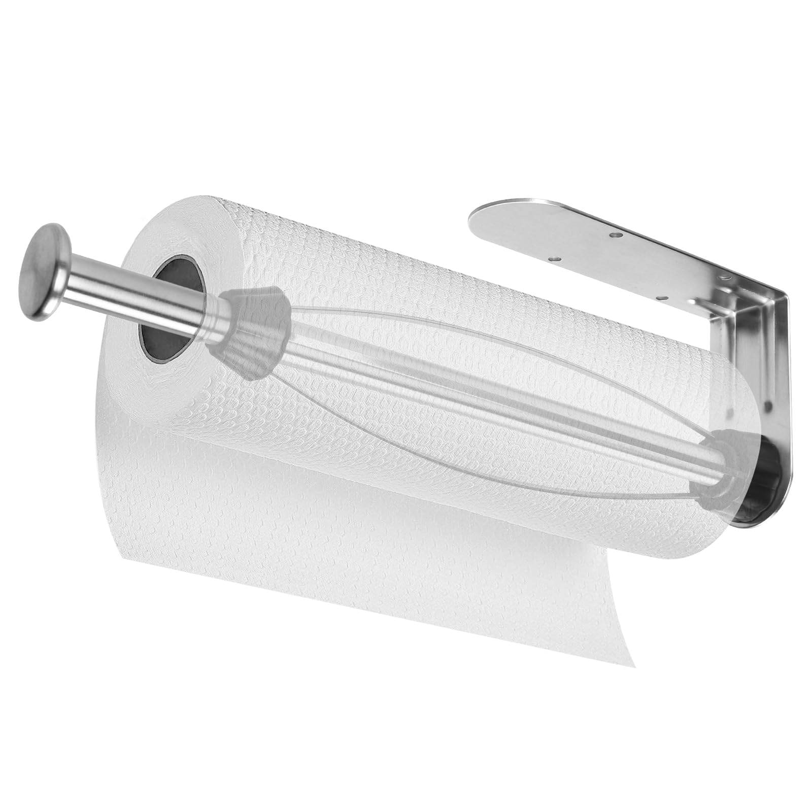Portarotolo Da Cucina A Muro Con Effetto Frenante | Strappo A Una Mano | Supporto In Acciaio Inox Per Carta Da Cucina E Asciugamani | Installazione Adesiva O Con Viti Per Bagno E Toilette