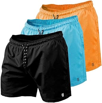 Kit 3 Short Masculino Tactel Piscina Praia Bermuda de Academia Masculino Corrida MP
