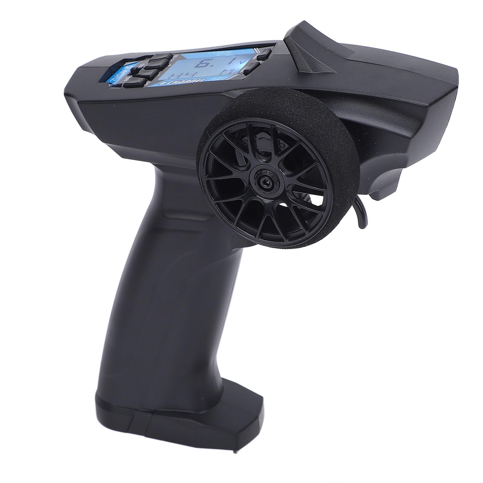 Transmisor de Control Remoto Versátil de 2,4 GHz y 4 Canales con Pantalla LCD para Coches y Barcos RC, Diseño Ligero de ABS, Ideal para Entusiastas, Paquete de 1 Unidad