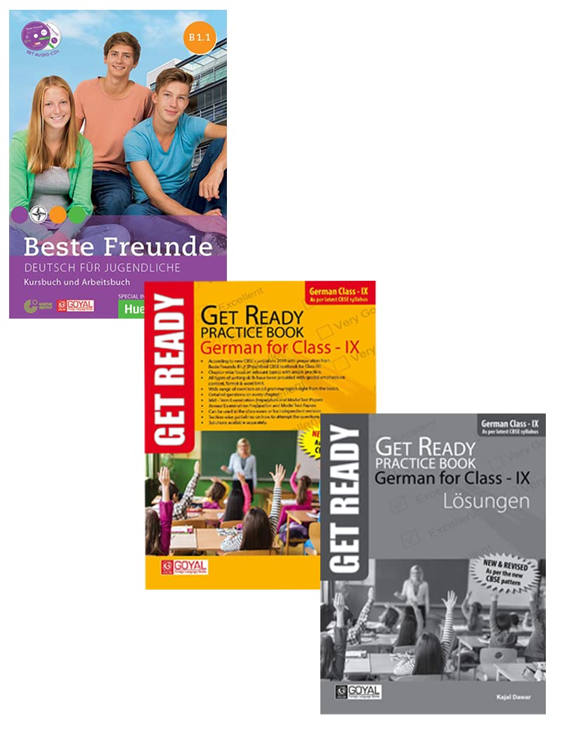 Beste Freunde B1.1 Textbook+Workbook With 2CDs+Get Ready German Practice Class 9 th+losungen