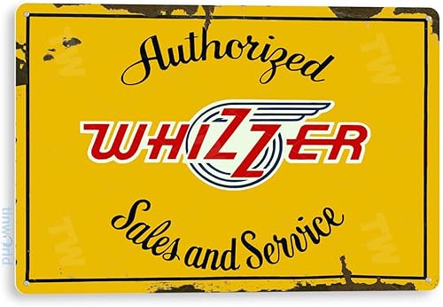 Tinworld Letrero de estaño Whizzer Servicio de ventas Letrero de metal Decoración Auto Shop Garage Store A681