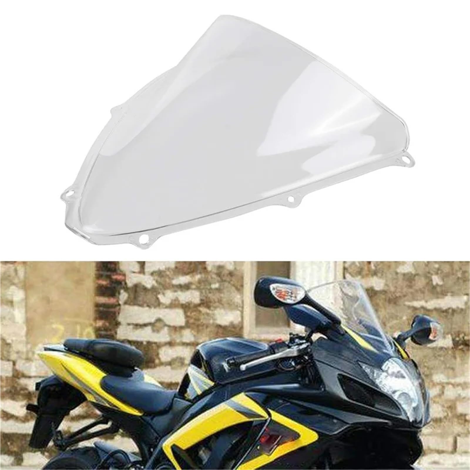 Spoiler szyby przedniej motocykla regulowany Do motocykla Suzuki GSXR600 GSXR750 GSXR 600 750 K6 K7 2006-2007 Osłona szyby przedniej Osłona szyby przedniej Moto(Transparent)