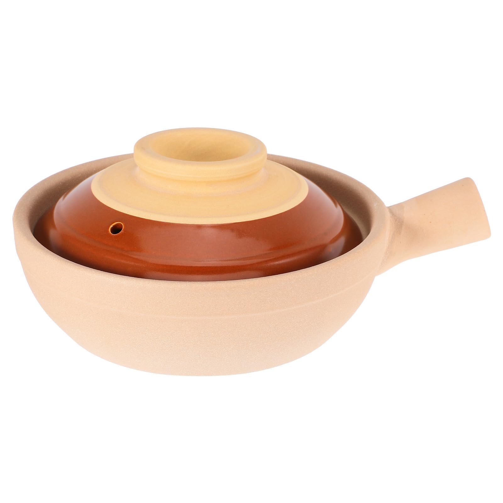 Olla de Cerámica para Gachas con Tapa, 900ml, Tradicional