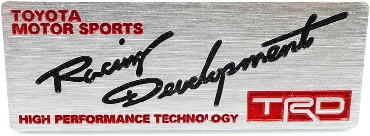 TRD RACING DEVELOPMENT SILVER METAL LOGO EMBLEM STICKER DECAL BADGE