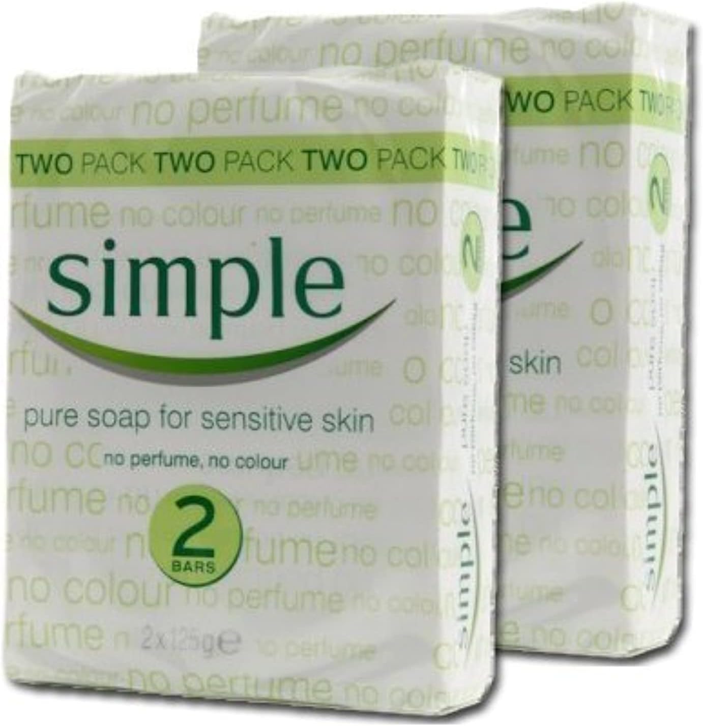 Simple Pure Soap for Sensitive Skin Twin Pack, 125 Gram