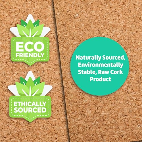 flipside products cork roll 439 x 2439 x 3mm - diy bulletin board wall accent cork board roll - environmentally friendly self-healing cork