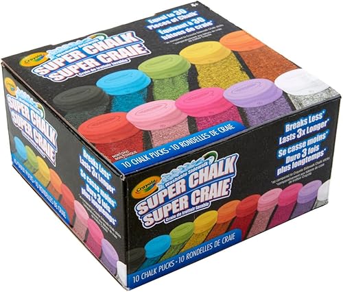 Miniatura 5 de Crayola Tiza lavable para acera para niños, juego de tiza súper duradera para exteriores, 10 colores surtidos