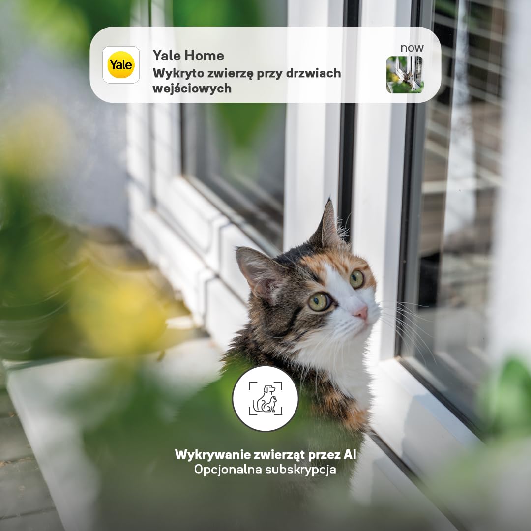 Yale Smart Wideodomofon: Full HD, dwukierunkowe audio, nagrania po wykryciu ruchu, strefy prywatności, tryb nocny, połączenia w czasie rzeczywistym, Yale Home