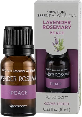 SpaRoom Aromaterapia Aceite esencial 100% puro, lavanda y romero, 0.3fl oz