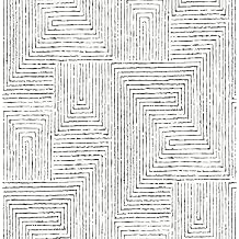 NuWallpaper x Scott Living Black Ink Peel and Stick Wallpaper, Removable Wallpaper, 20.5 in x 18 ft