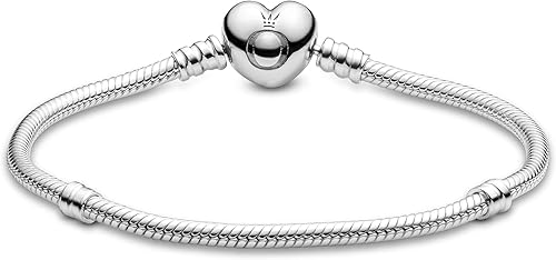 Miniatura 2 de Pandora 590719 Pulsera de plata esterlina con cierre de corazón caja de regalo incluida plata de ley 590719-18