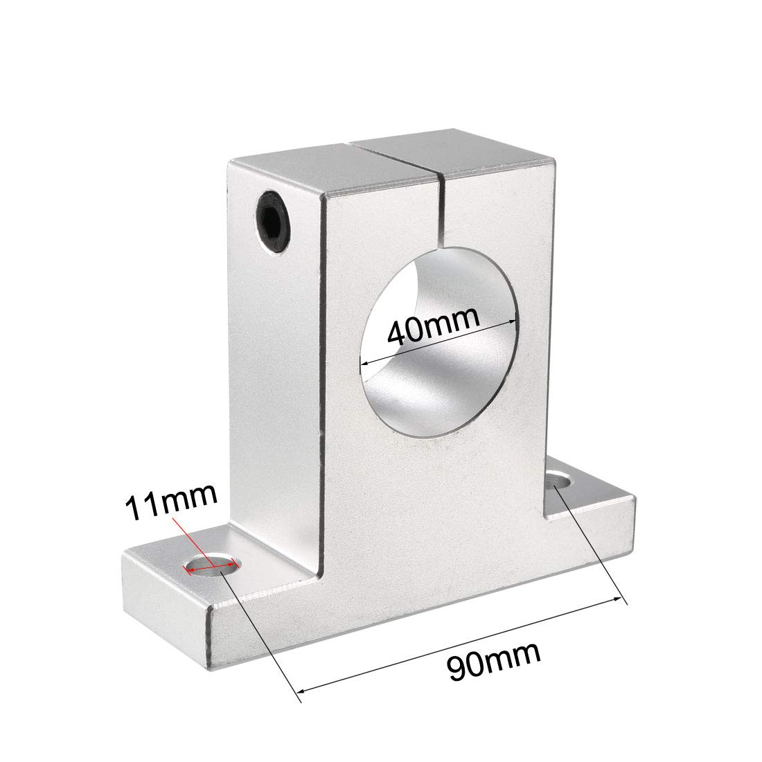 sourcing map SK40 Linéaire movement Rail Tige serrage fixation Guide support pour 40mm Dia arbre
