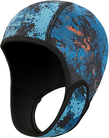 Amagogo Capucha de Traje de Buceo de Neopreno de 2 Mm, Capucha de Buceo, Gorro de Surf Impermeable a Prueba de Viento, Gorro de Natación para Mujeres, Hombres