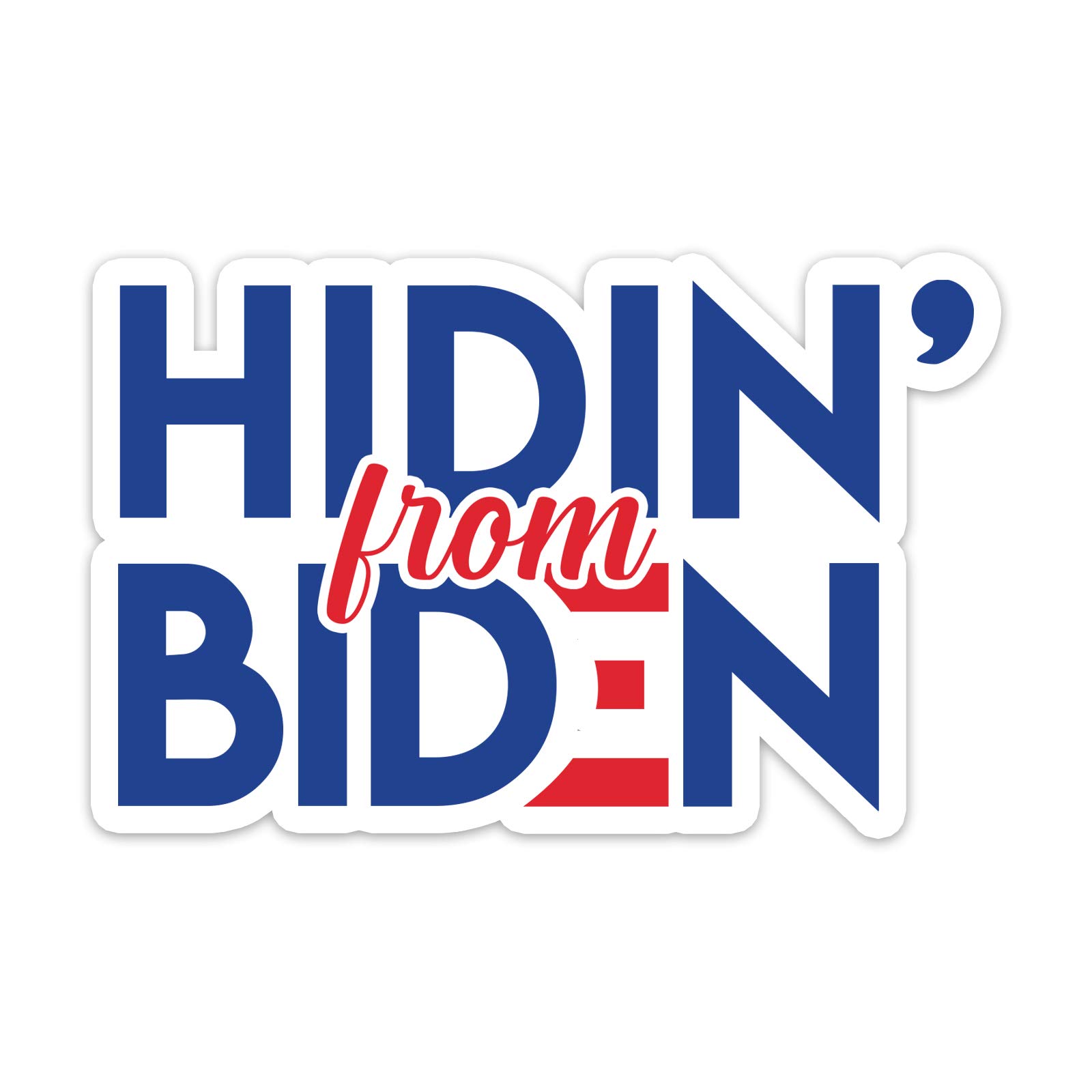 Bargain Max DecalsHidin from Biden Window Laptop Car Sticker 6"