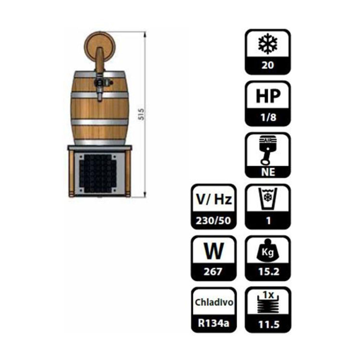 Bier zapfanlagen gekühlt, durchlaufkühler Bier, Soudek 20, trockenkühlgerät bierzapfanlage mit kühlung, 1-leitig, 20 Liter/h für den perfekten Biergenuss, Green Line
