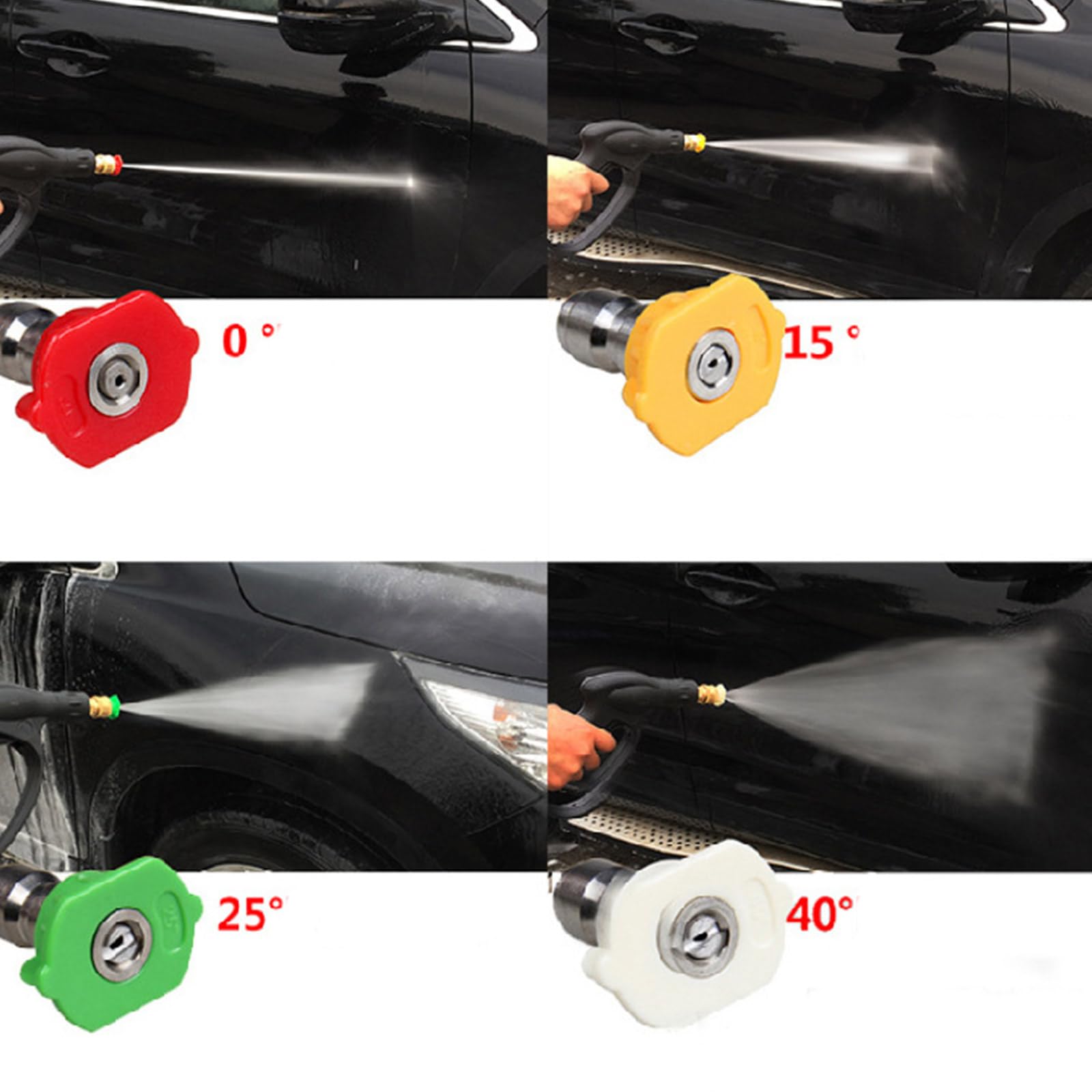 Lavadora a presión de 4350 PSI, conector rápido de 1/4 de pulgada con espuma y puntas de boquilla, 1 litro, lavadora eléctrica para piso de coche, espuma de lavado de autos