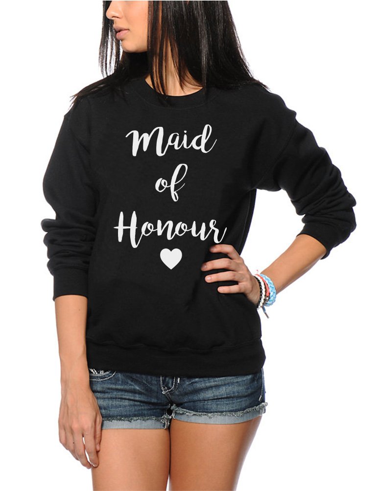 Hotscamp Women's Black Maid Of Honour Sweatshirt - Medium