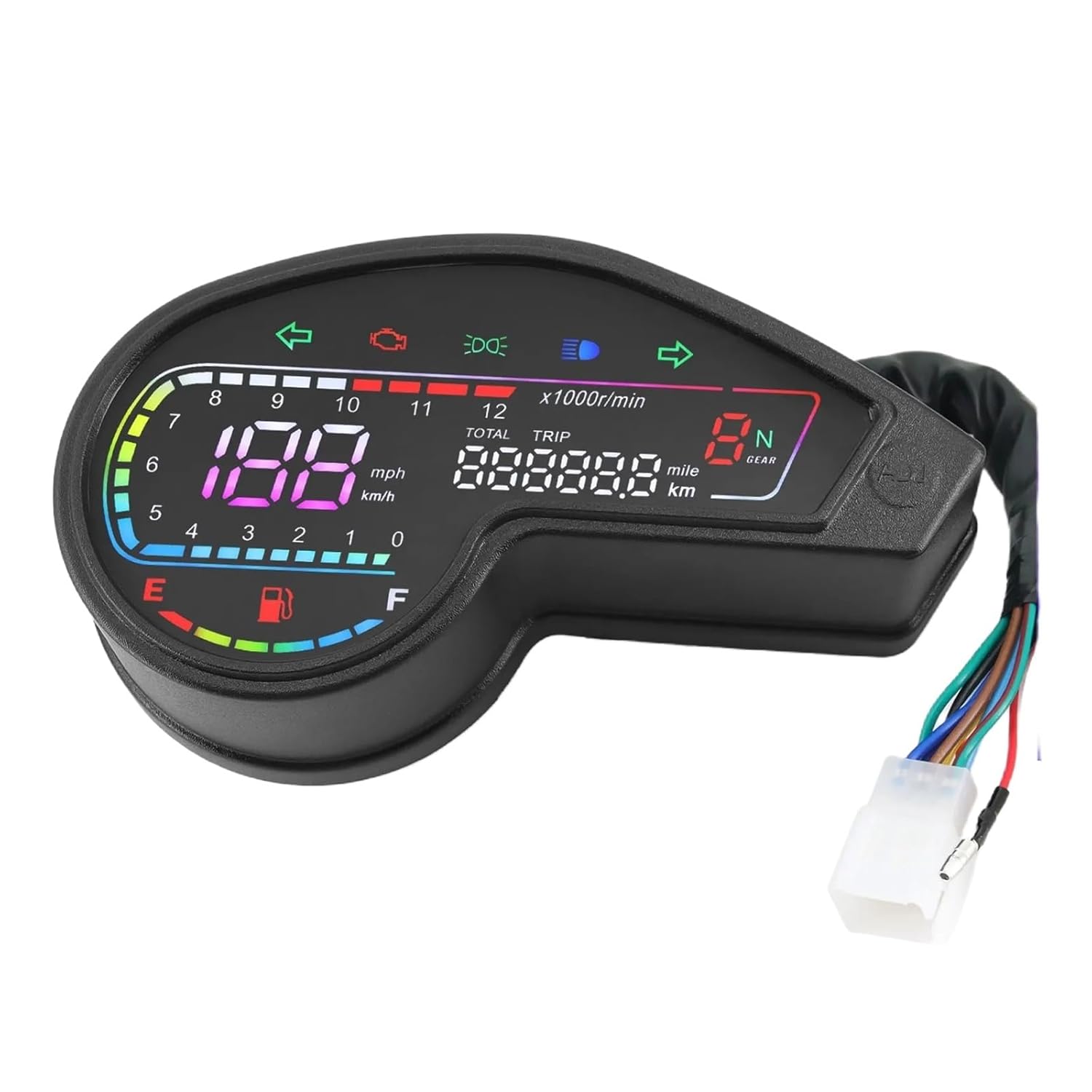 Motorcycle Speedometer Tachometer Motorcycle Tachometer Speedometer Digital Speed Waterproof Dashboard Odometer Instrument for HO&ND&A XR150 NXR125 2003-2014