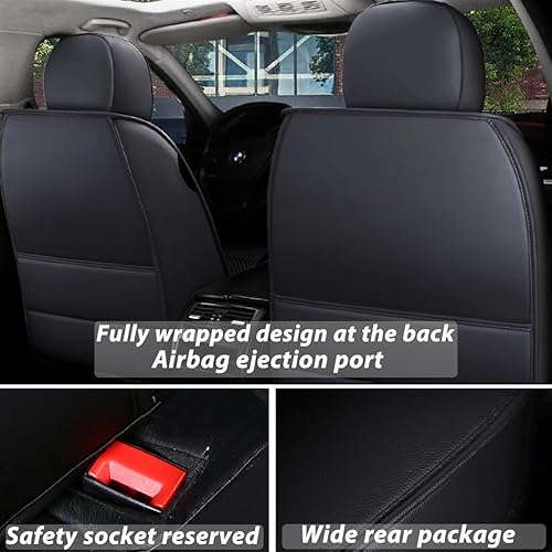 Miniatura 7 de Funda de asiento de automóvil para Audi Q8 2019-2023, piel sintética impermeable y a prueba de polvo, compatible con bolsas de aire, protectores de