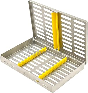 CYNAMED Premium German Dental Surgical Autoclave Sterilization Cassettes Box Rack for 10 Instruments Branded