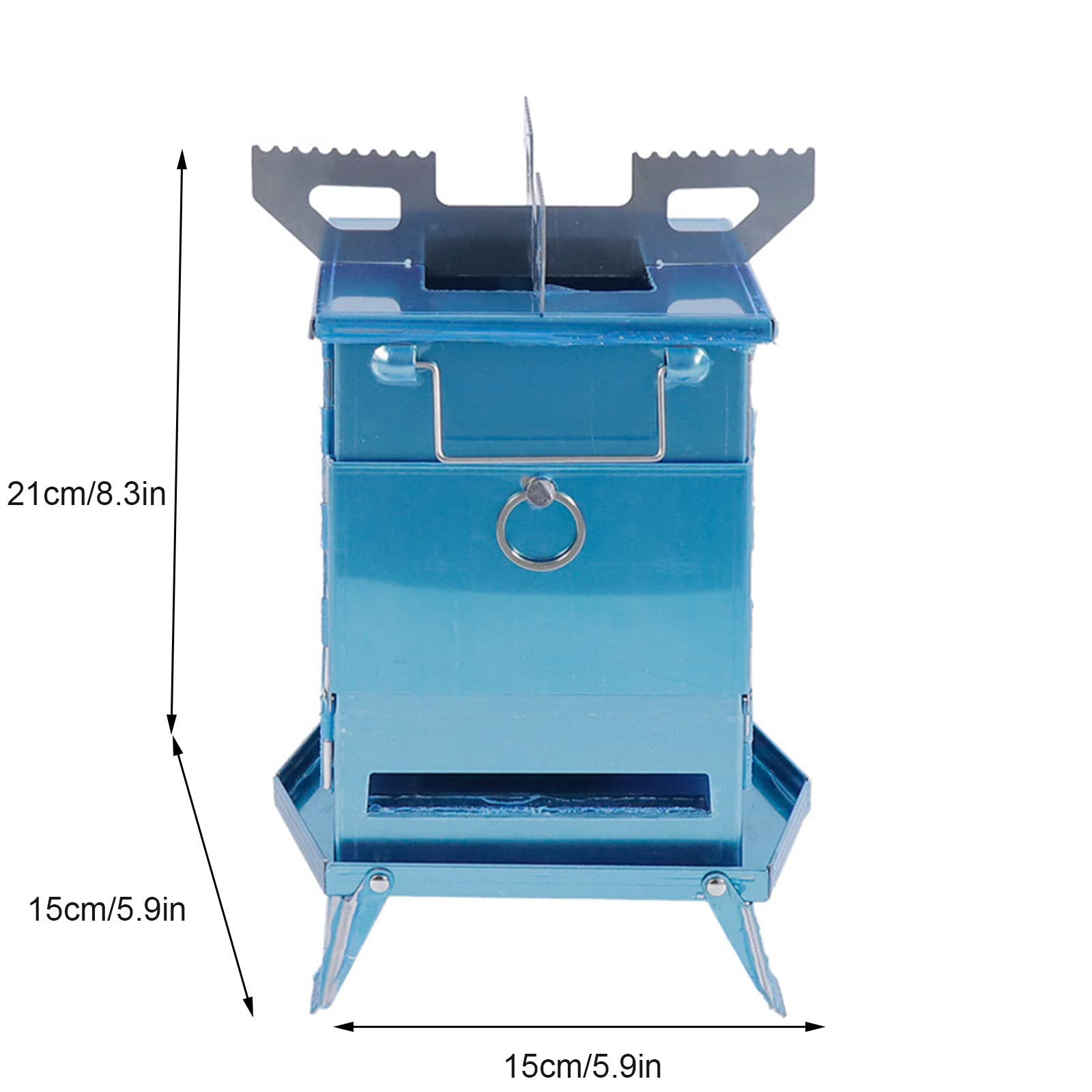 Griglia da Campeggio Portatile Pieghevole in Legno a Carbone Fornello per Barbecue con Borsetta per Picnic, Escursionismo, Cucina in Giardino