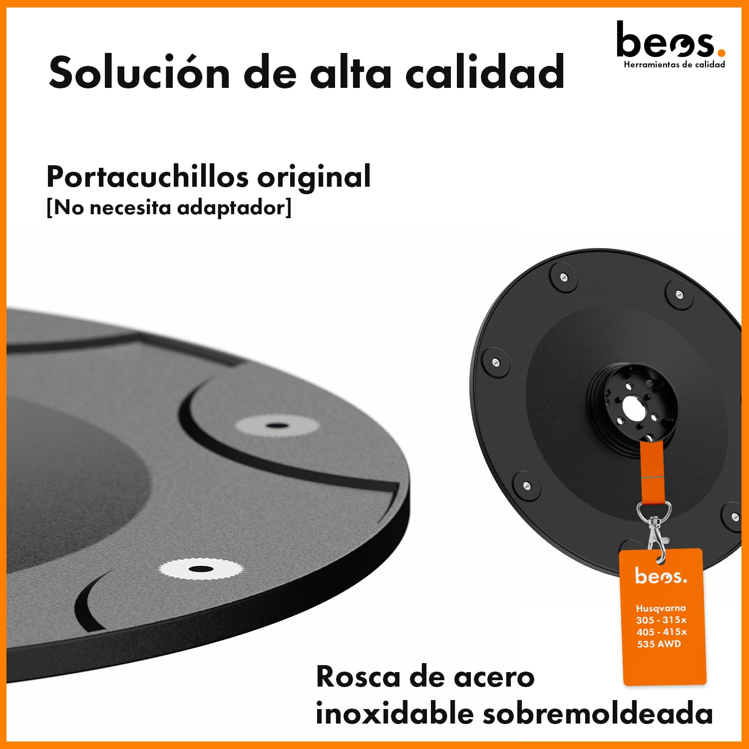 Premium robot cortacésped tuning - Plato giratorio compatible con Husqvarna Automower 305 | 310 | 315x | 405 | 410 | 415x | 535 AWD - Disco de cuchillas reforzado con fibra de vidrio para 7X cuchillas