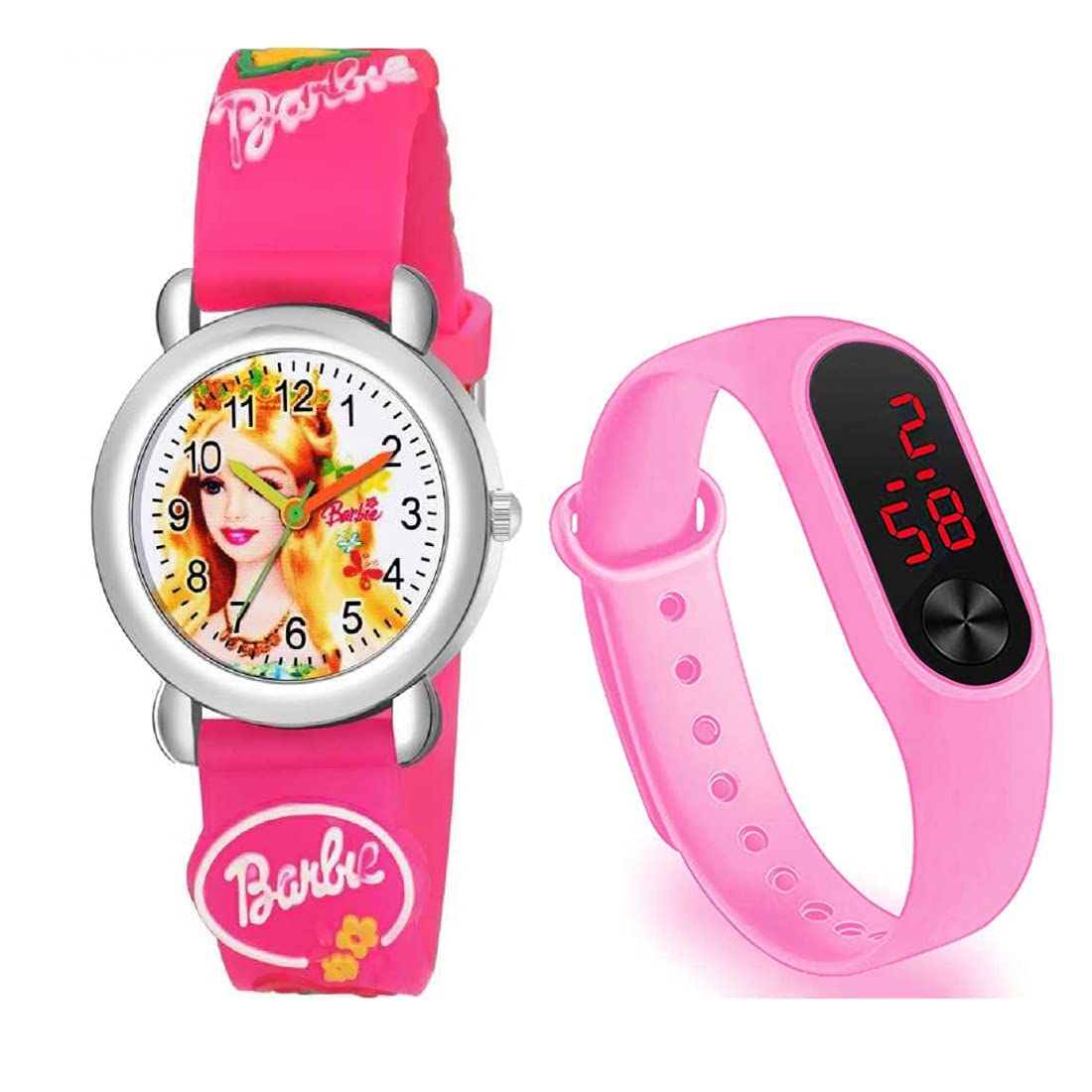 Rozti Dark Pink Analogues-Digital Combo Cute Cartoon Quartz Watch for Girls & Kids (B09RVK4S47) Amazon Price History, Amazon Price Tracker