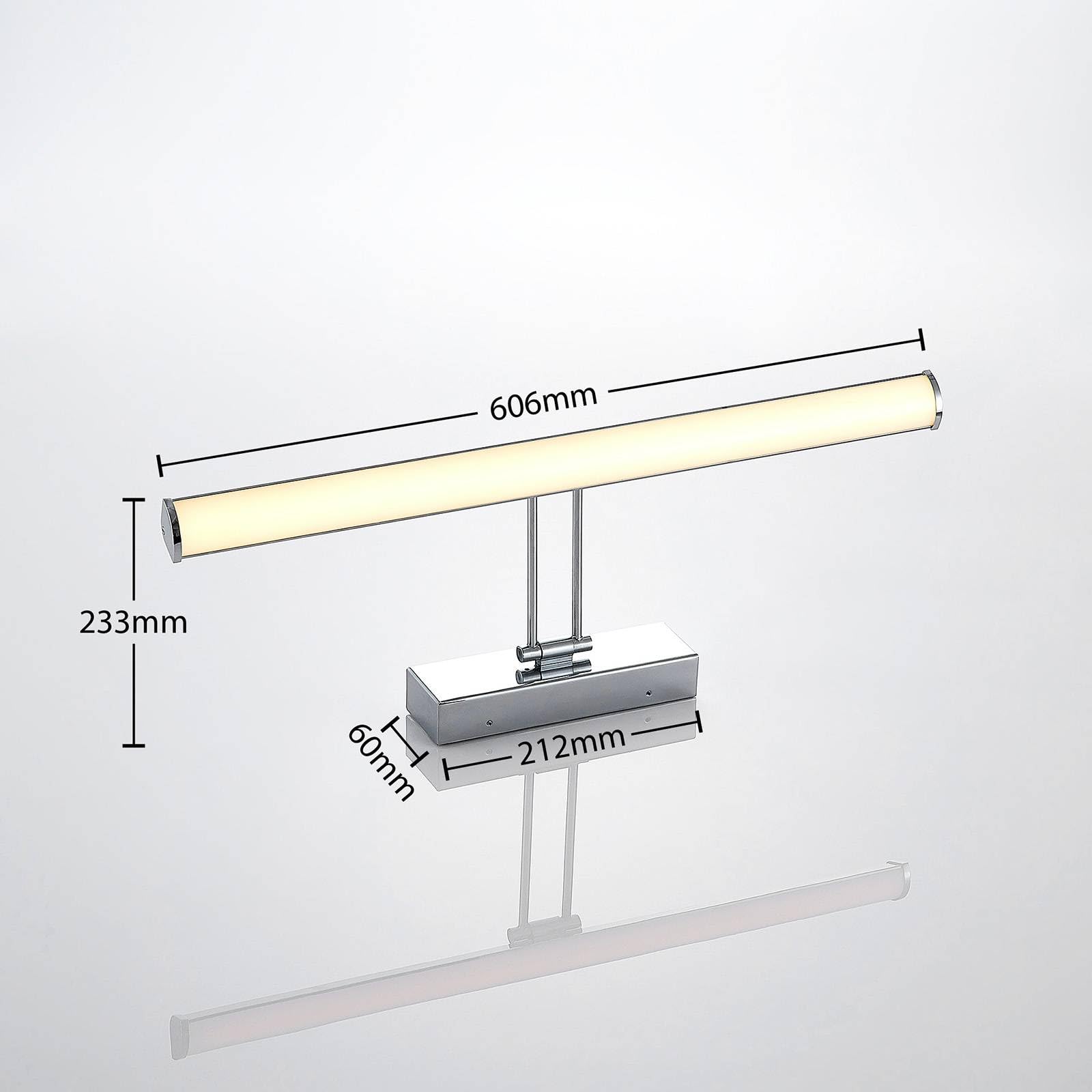Lindby LED Wandleuchte, Wandlampe Bad 'Sanya' (spritzwassergeschützt) (Modern) in Chrom aus Metall u.a. für Badezimmer (1 flammig,) - Wandleuchten, Spiegelleuchte Badezimmer, Wandbeleuchtung