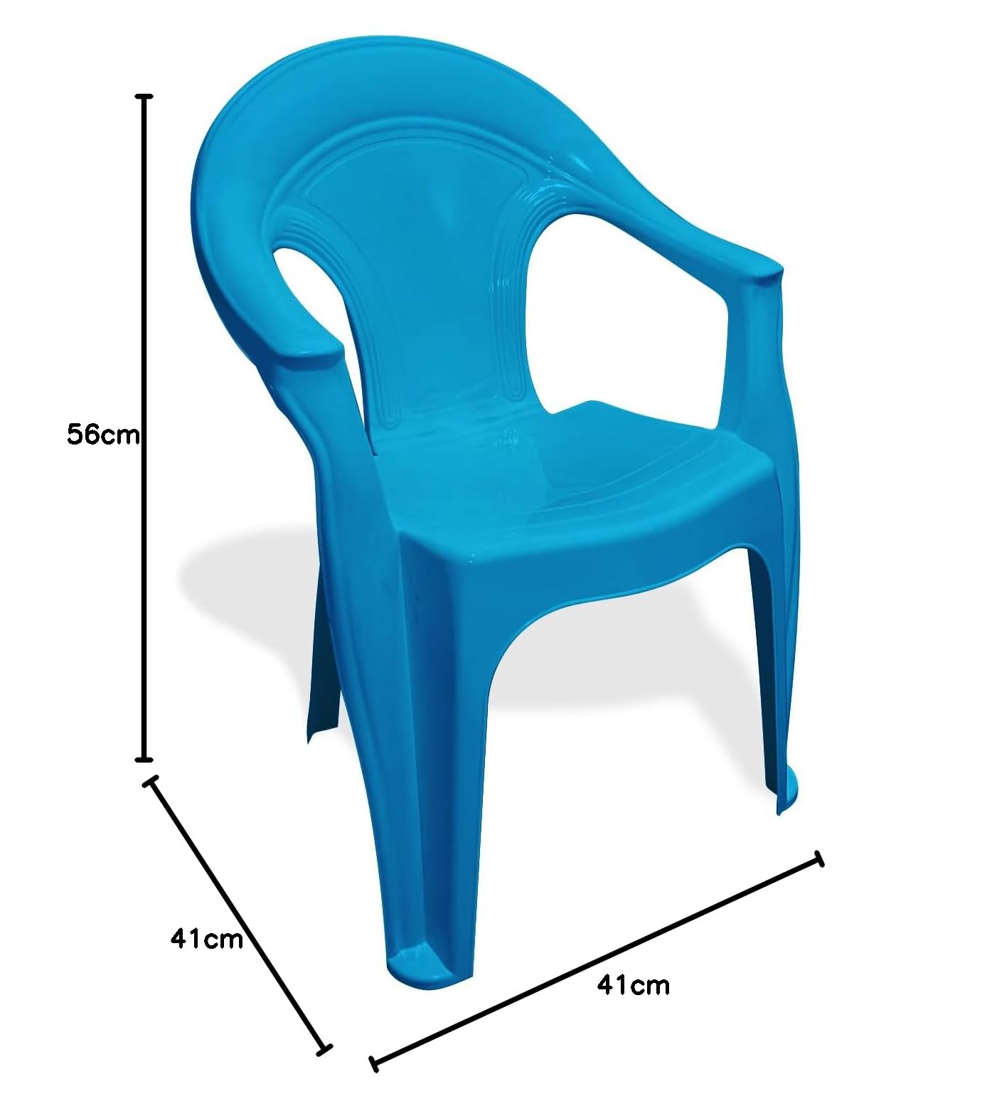 Sedia Bambini 1-2 Anni Celeste Plastica 41x41x56cm Sediolina Bimbo Casa Scuola Asilo Giardino Azzurro Royal Industry