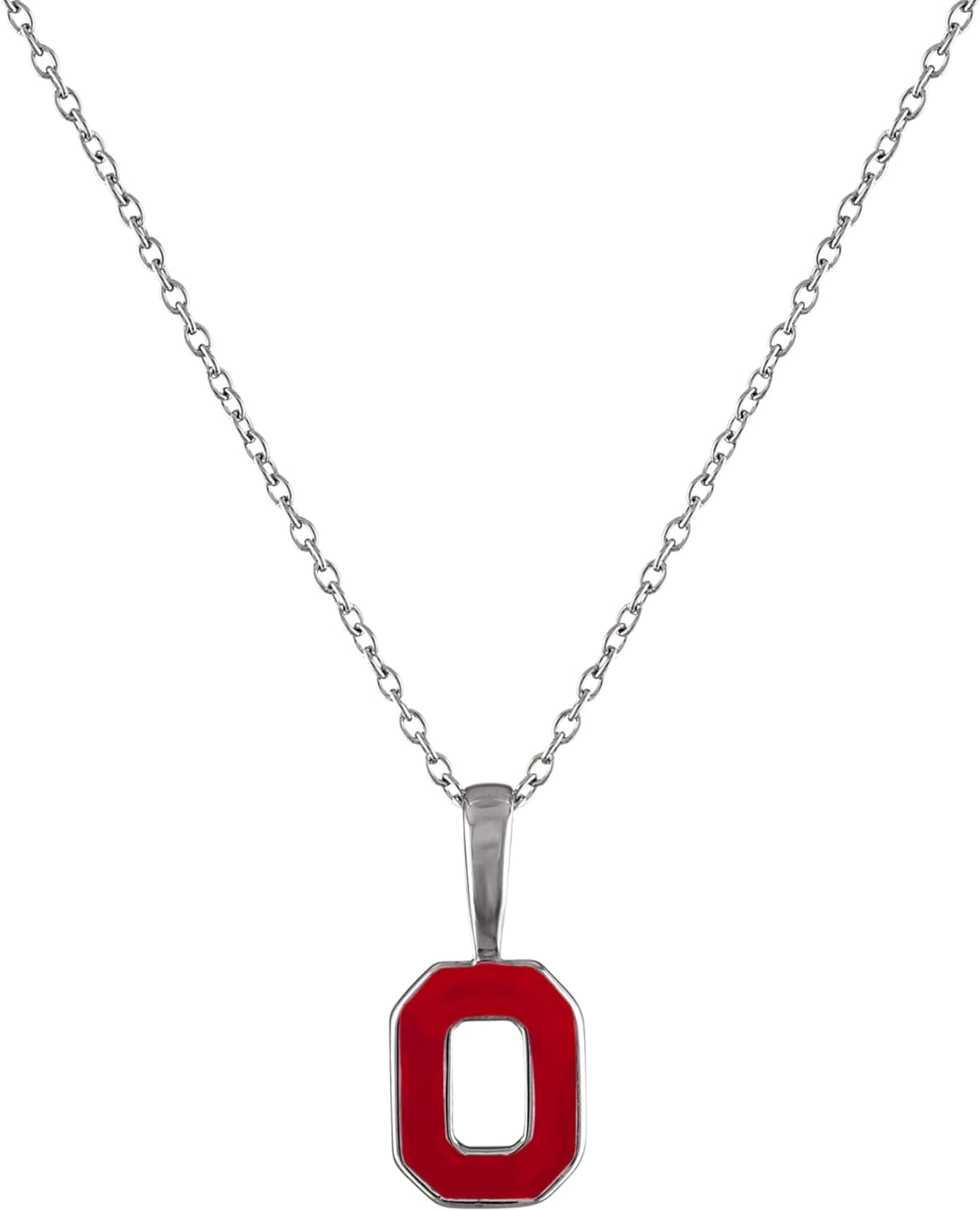 Stone Armory Ohio State Jewelry - Petite Block O Pendant Necklace - Hypoallergenic and Adjustable 16-20in - Ohio State Gifts for Women
