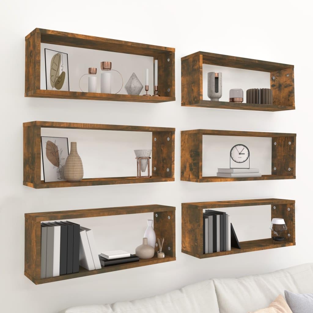 Estantería de pared con forma de cubo 60 x 15 x 23 cm estantes flotantes modulares