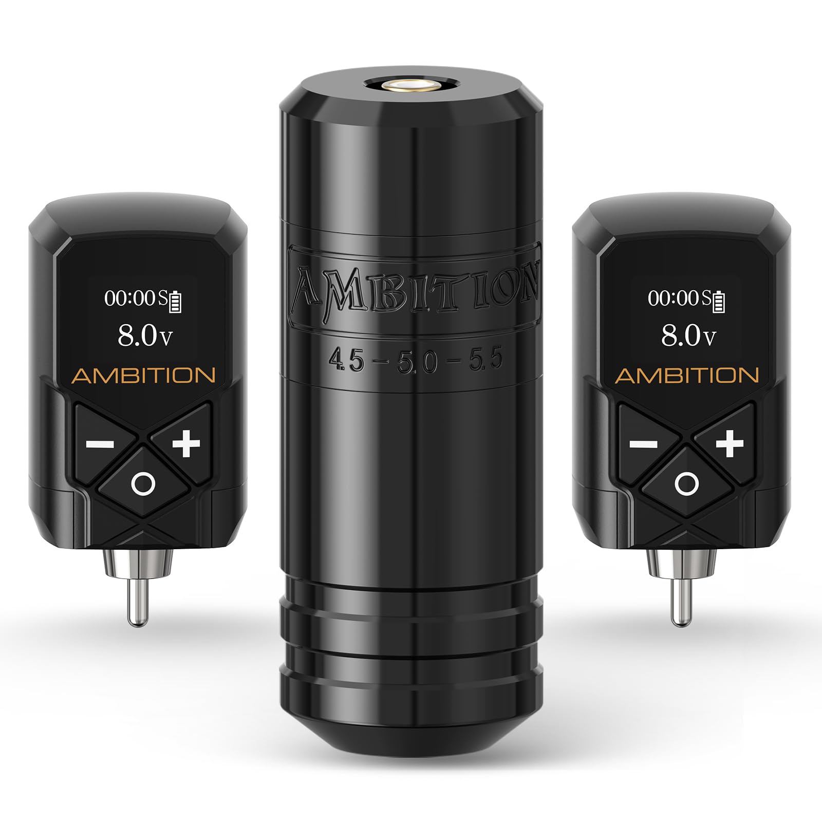 Ambition Torped 36mm rotacyjna maszynka do tatuażu, bezszczotkowy silnik do tatuażu o skoku 5,5 mm z 2 szt. 2400 mAh akumulatorem Kuark
