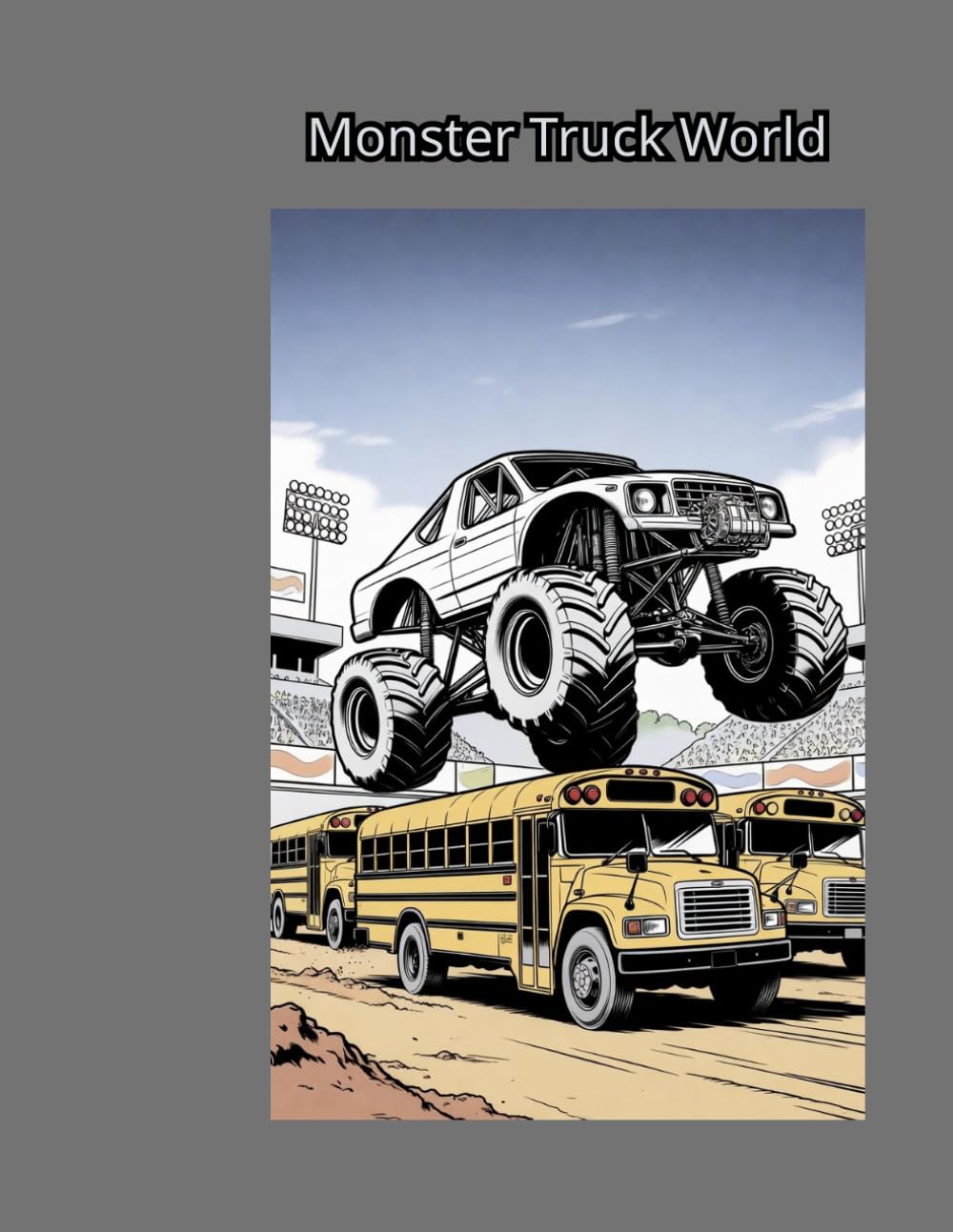 Monster Truck World: Simple and Fun Coloring Book for Kids Aged 4-8, 14 Unique Designs