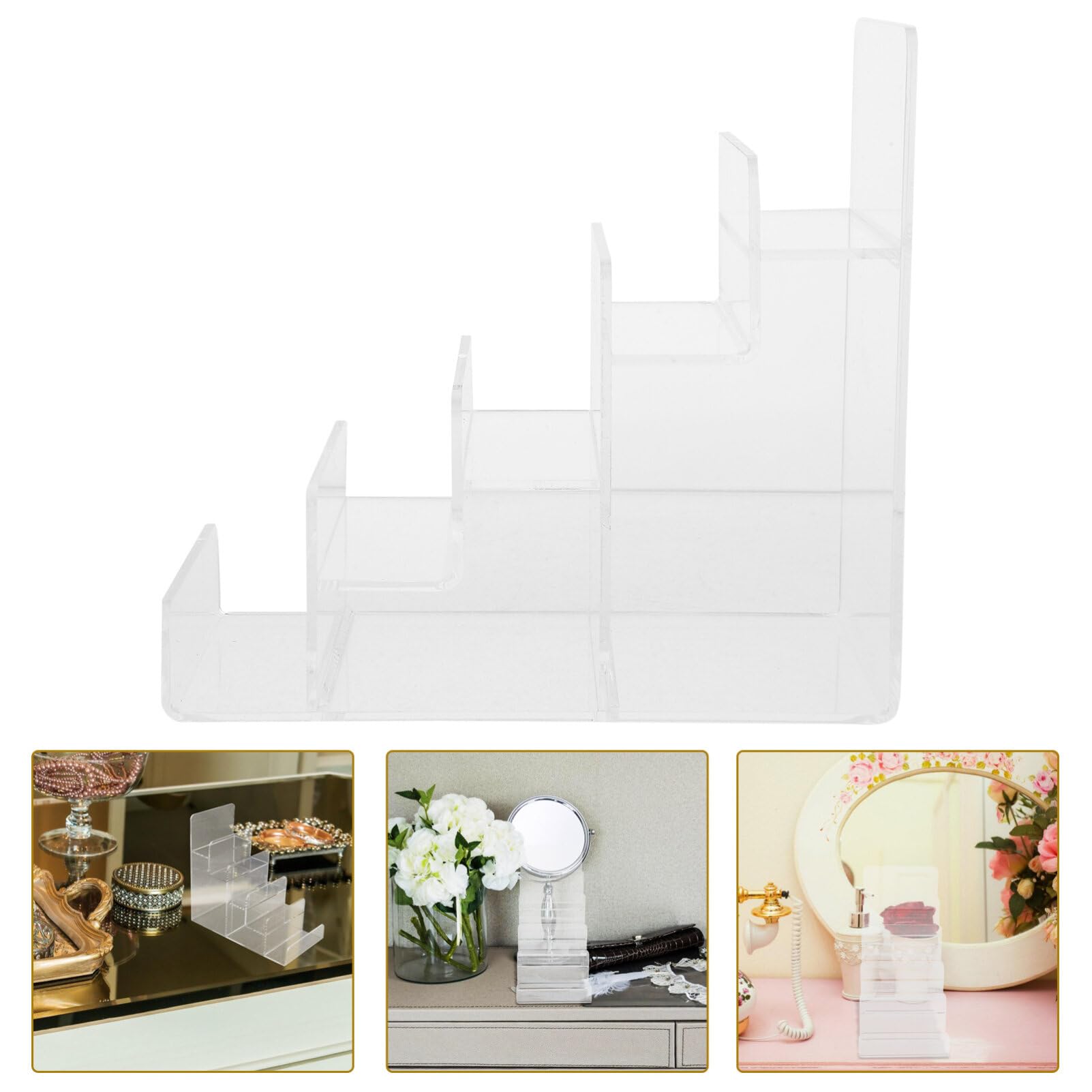 Cabilock Elegant Acrylic Display Stand 5 Tier Riser Perfect for and Collections
