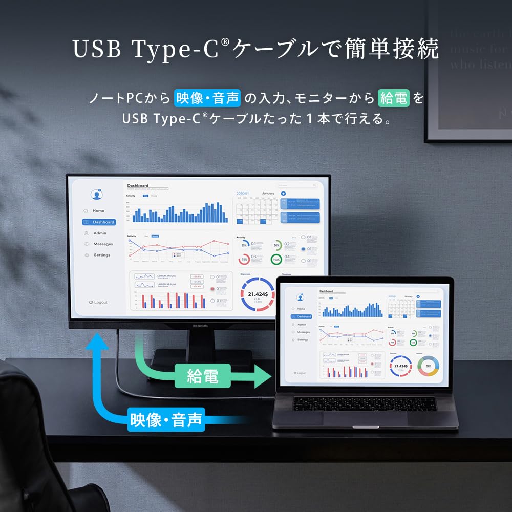 アイリスオーヤマ USB-C接続 PCモニター ブラック ILD-A1616M…｜スマホ 