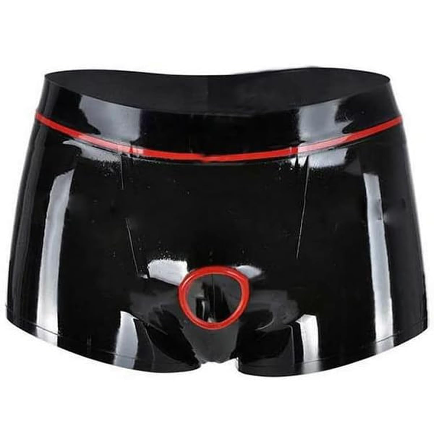 Caleçon en Latex à la Mode pour Hommes,sous Vêtements en Latex avec Trou pour Pénis,Culottes en Latex pour Hommes Costume de Cosplay Vêtements de Club