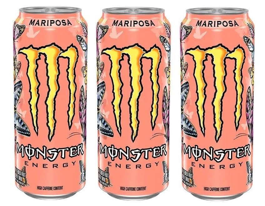 Monster Energy Mariposa Flavour Energy Drink, High Caffeine Content, 500ml Cans, X Pack of 3 (Product Of USA) From DECADENT-image-20